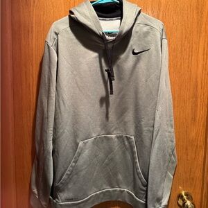 Nike Therma-Fit Charcoal Hoodie with Black Swoosh